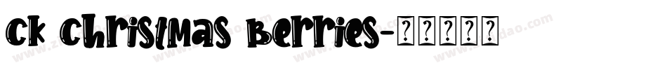 CK Christmas Berries字体转换
